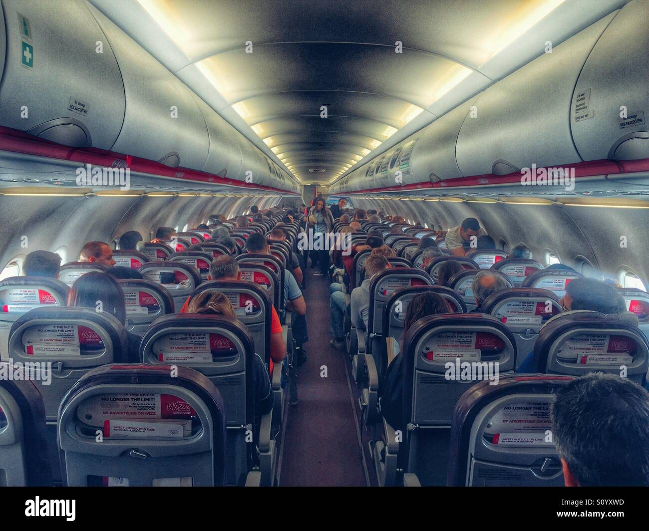 Wizzair flight - Smartphone Captured Stock Image