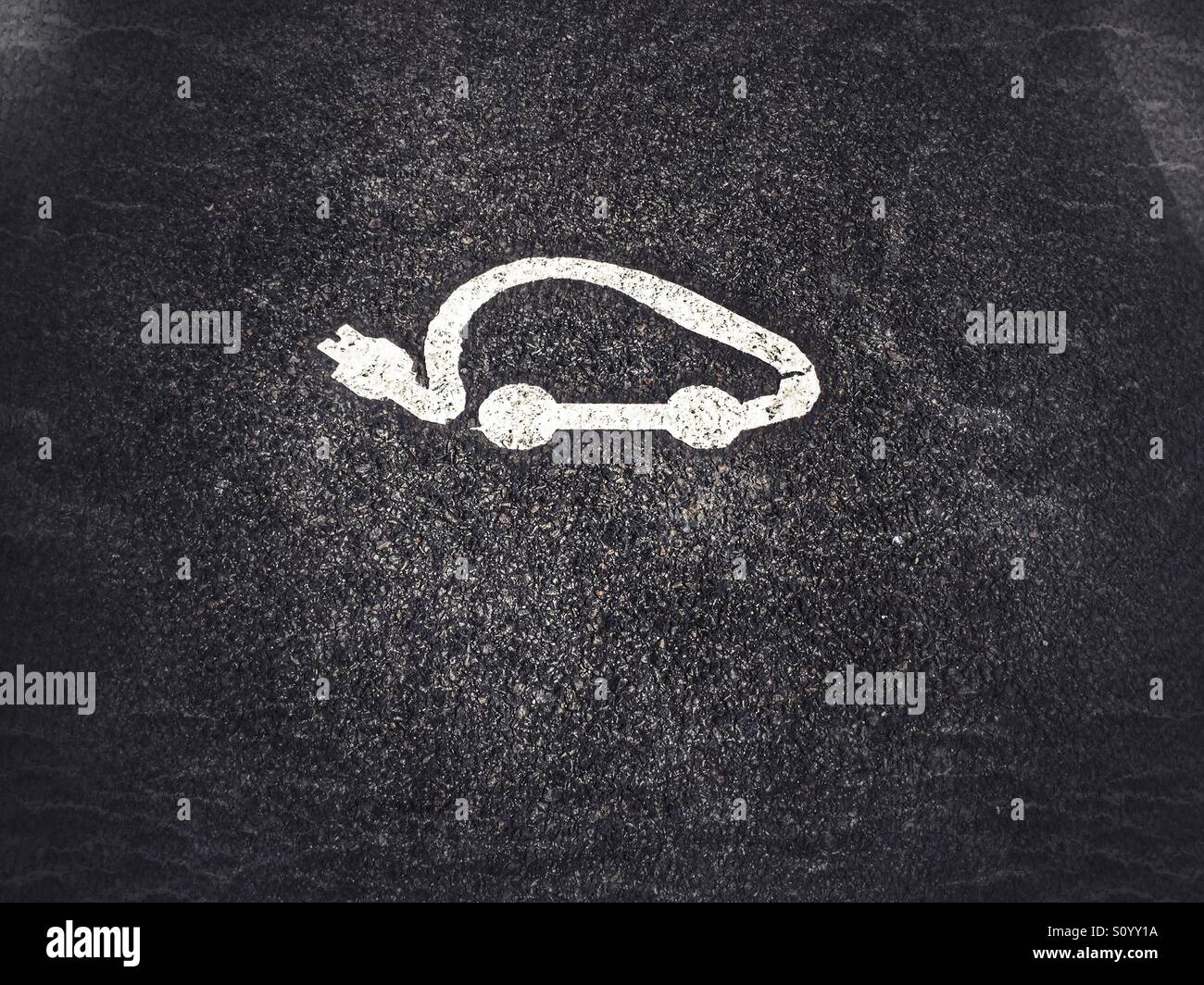 Electric car charging station sign, France Stock Photo Alamy