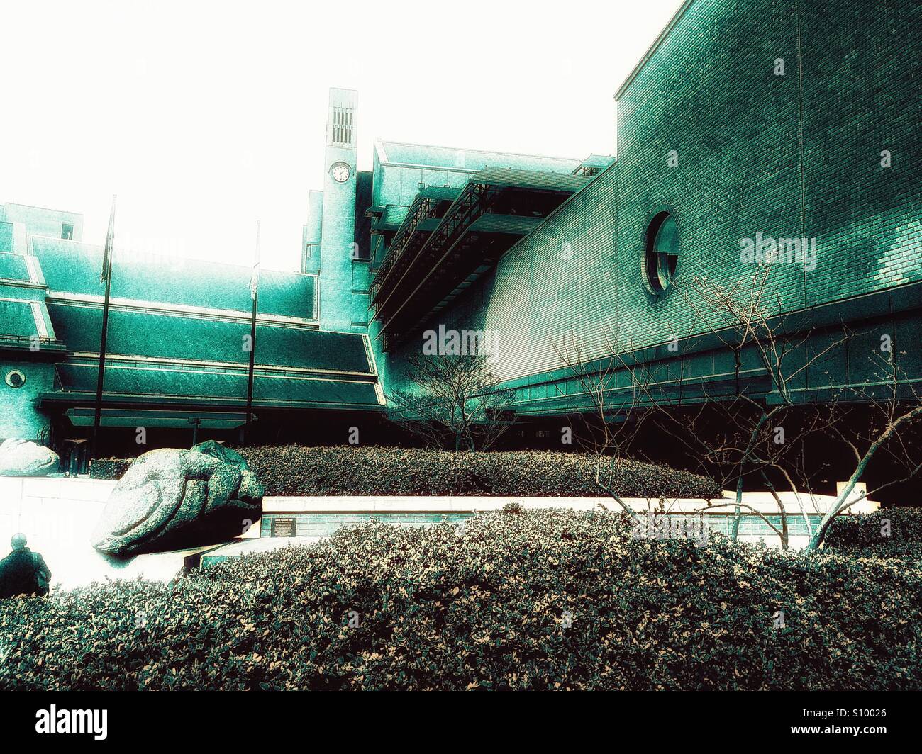 British library tint - Smartphone Captured Stock Image