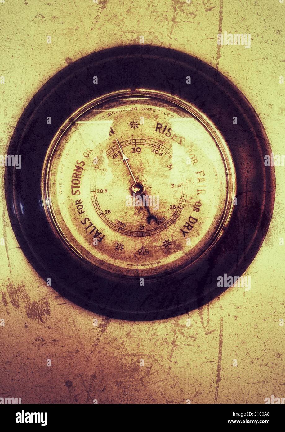 An old barometer Stock Photo Alamy