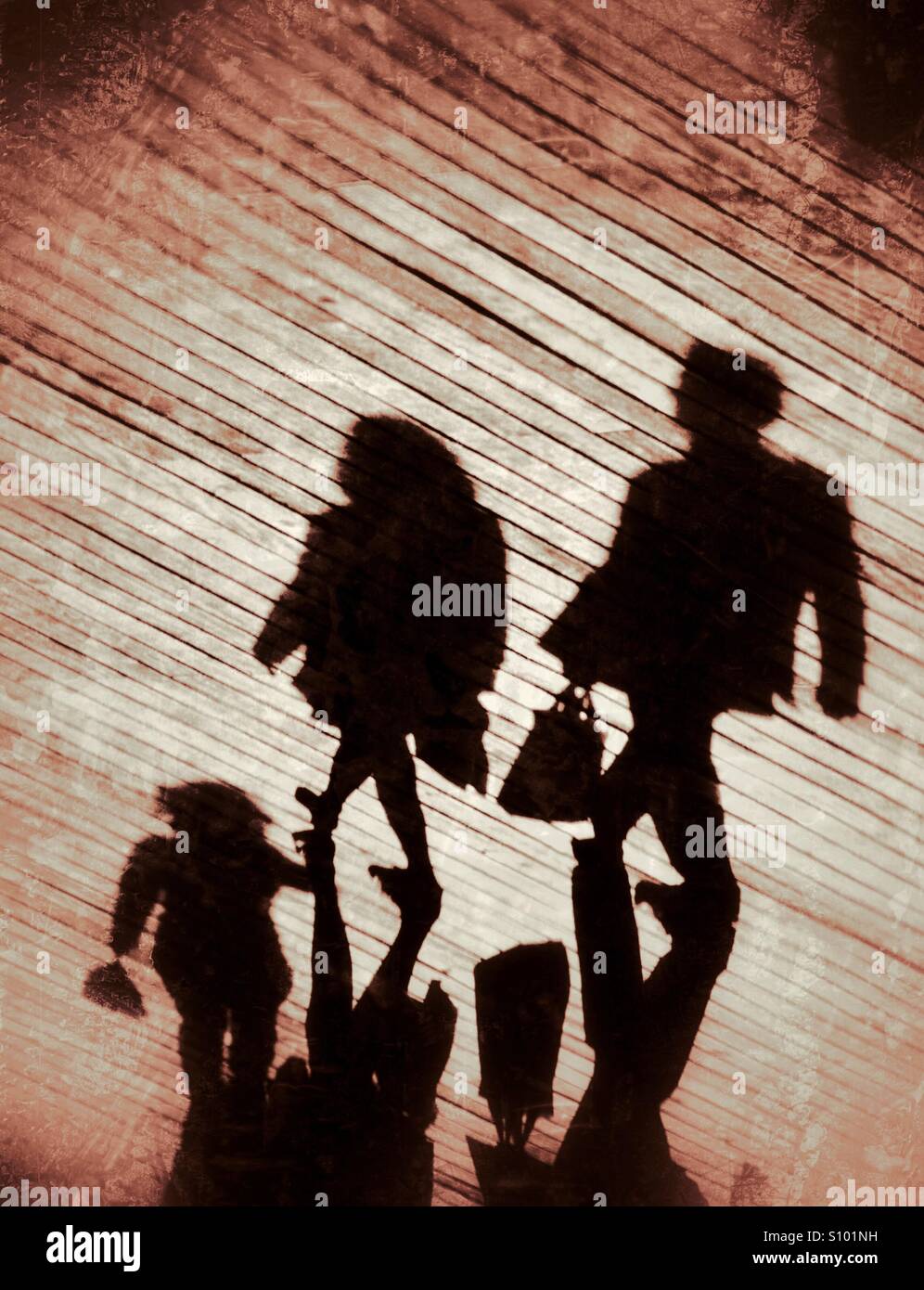 Shopping family - Smartphone Captured Stock Image