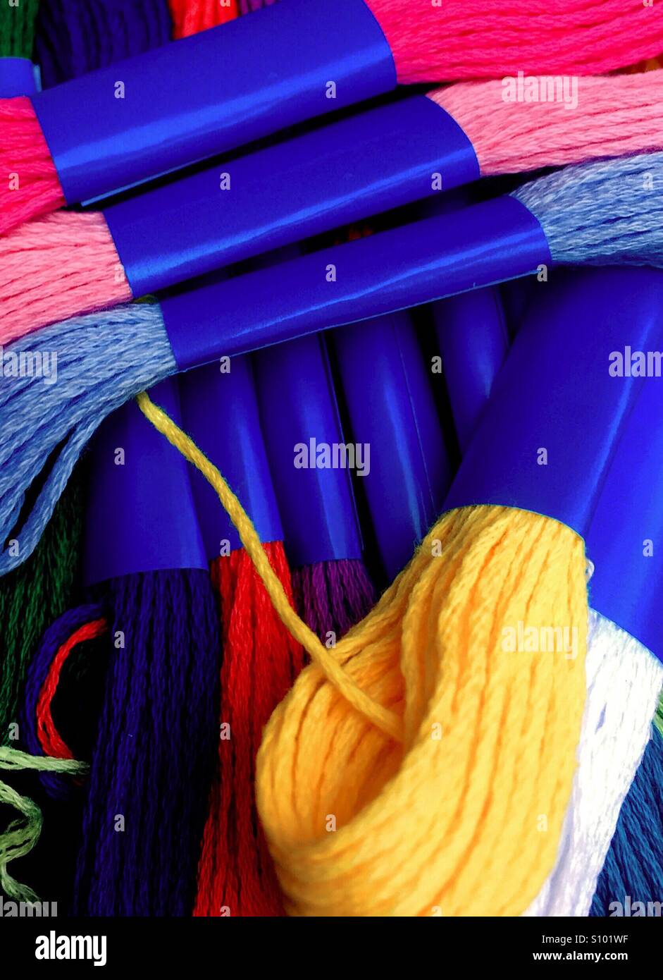 Colourful threads Stock Photo