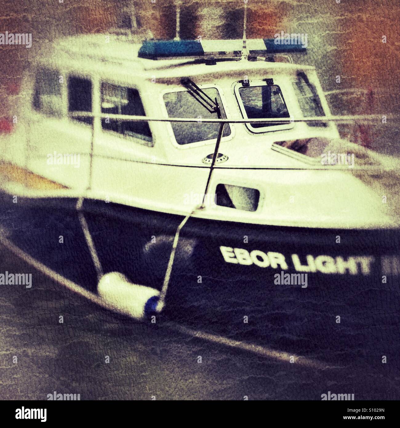 Police boat - Smartphone Captured Stock Image