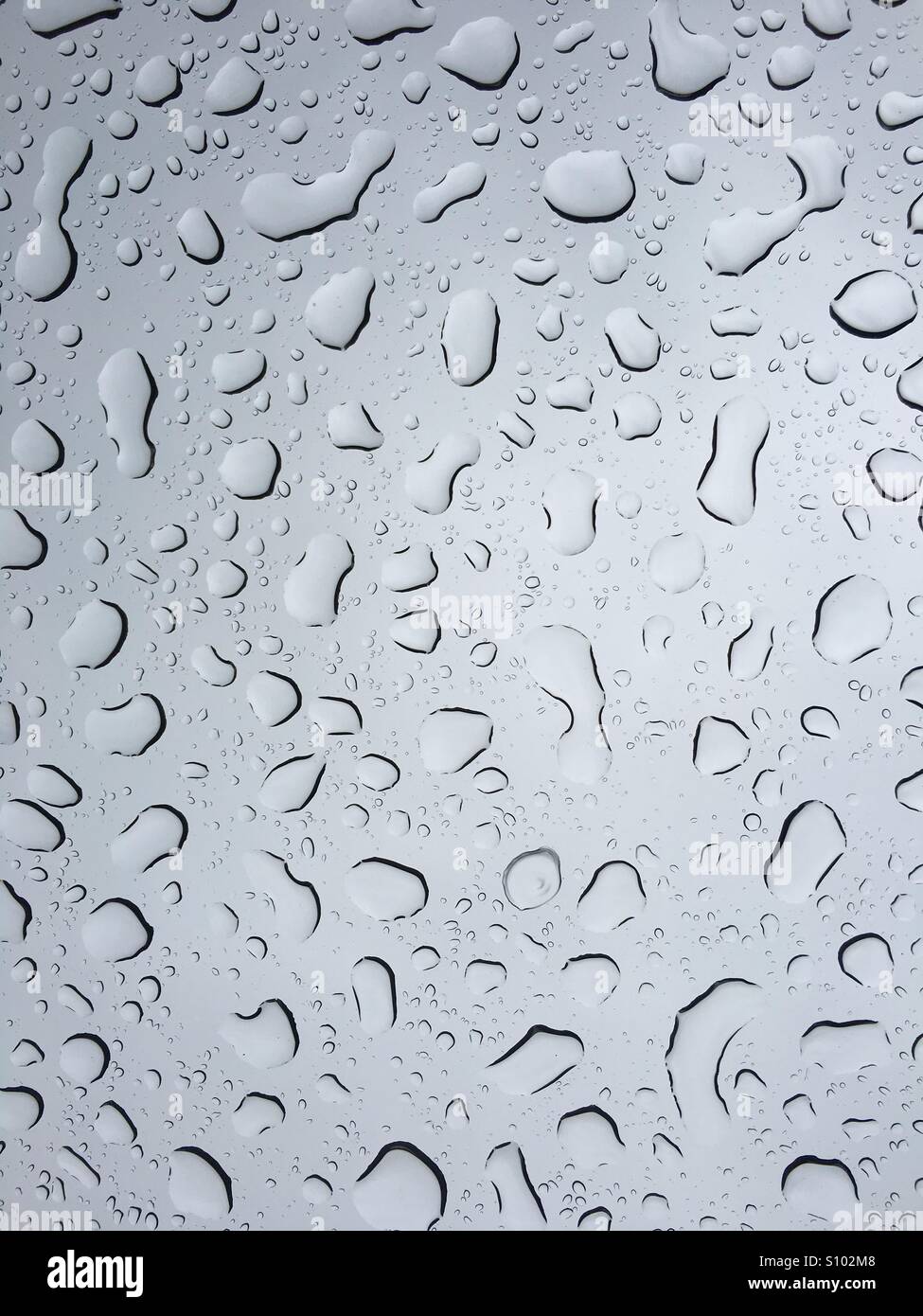 Raindrops on Window - Smartphone Captured Stock Image