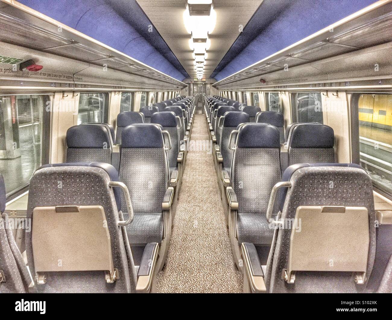 Train emply seats - Smartphone Captured Stock Image