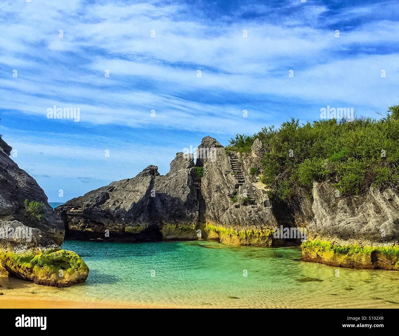 Jobson's Cove on the south shore of Bermuda Stock Photo Alamy