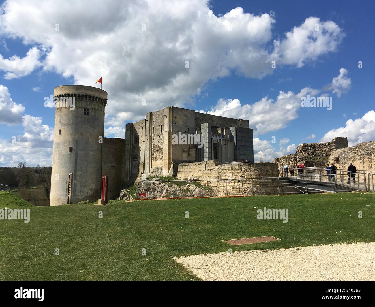 Chateau de Falaise birthplace of William the Conqueror. - Smartphone Captured Stock Image