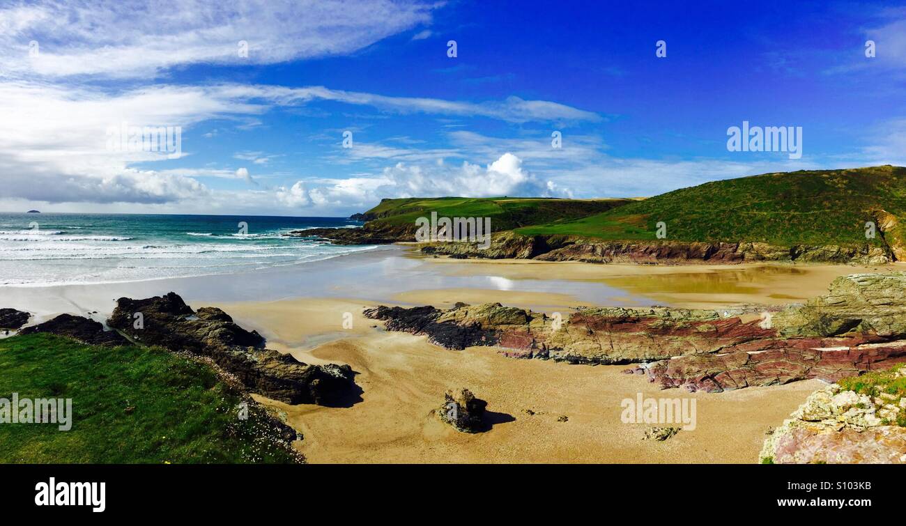 New Polzeath, Cornwall Stock Photo Alamy