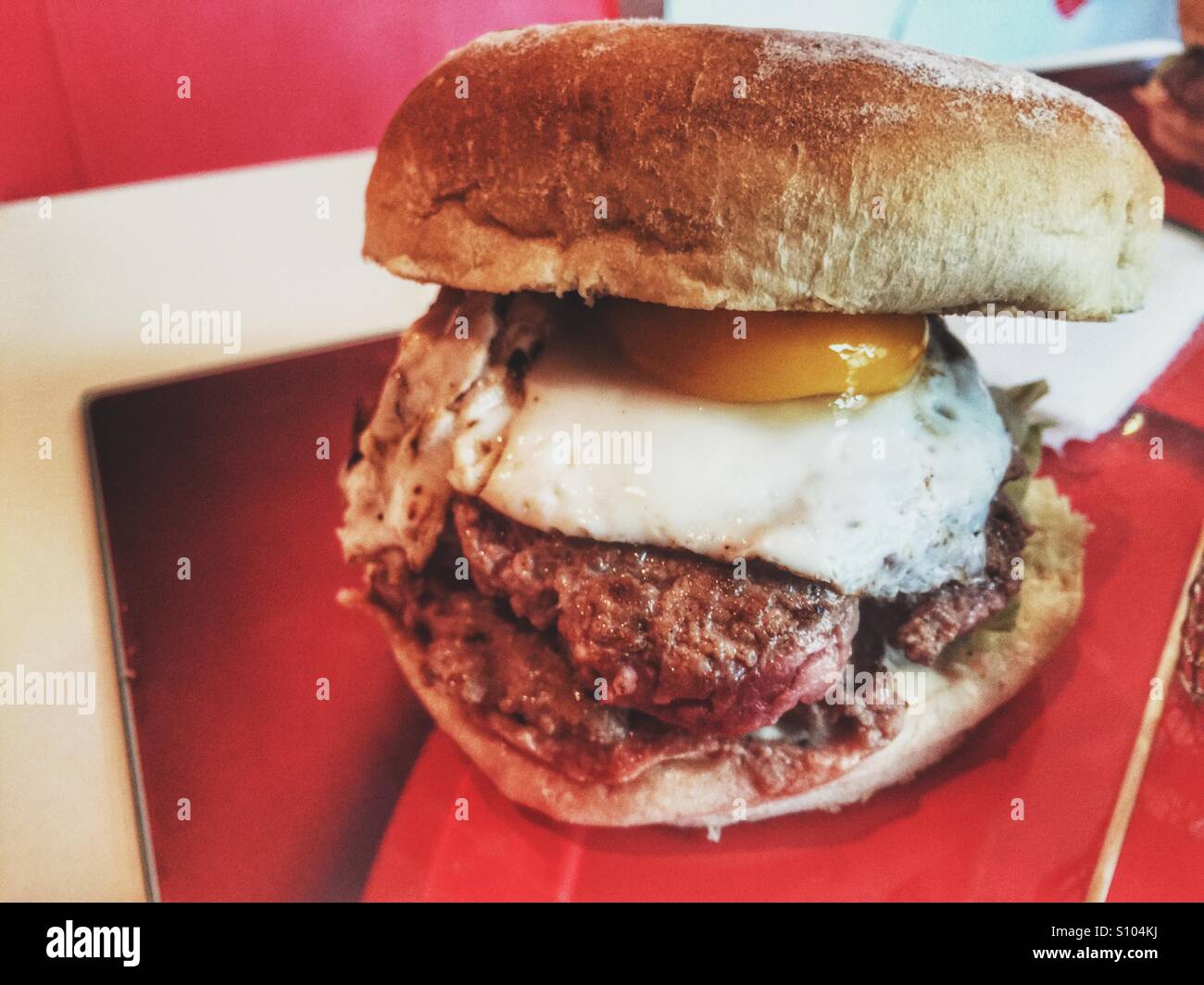 Homemade burger - Smartphone Captured Stock Image