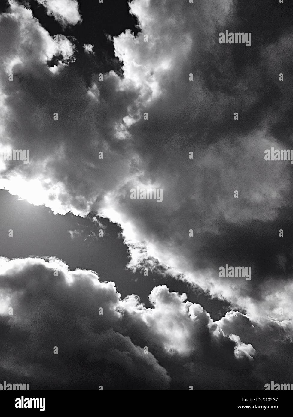Dramatic clouds in black and white Stock Photo - Alamy