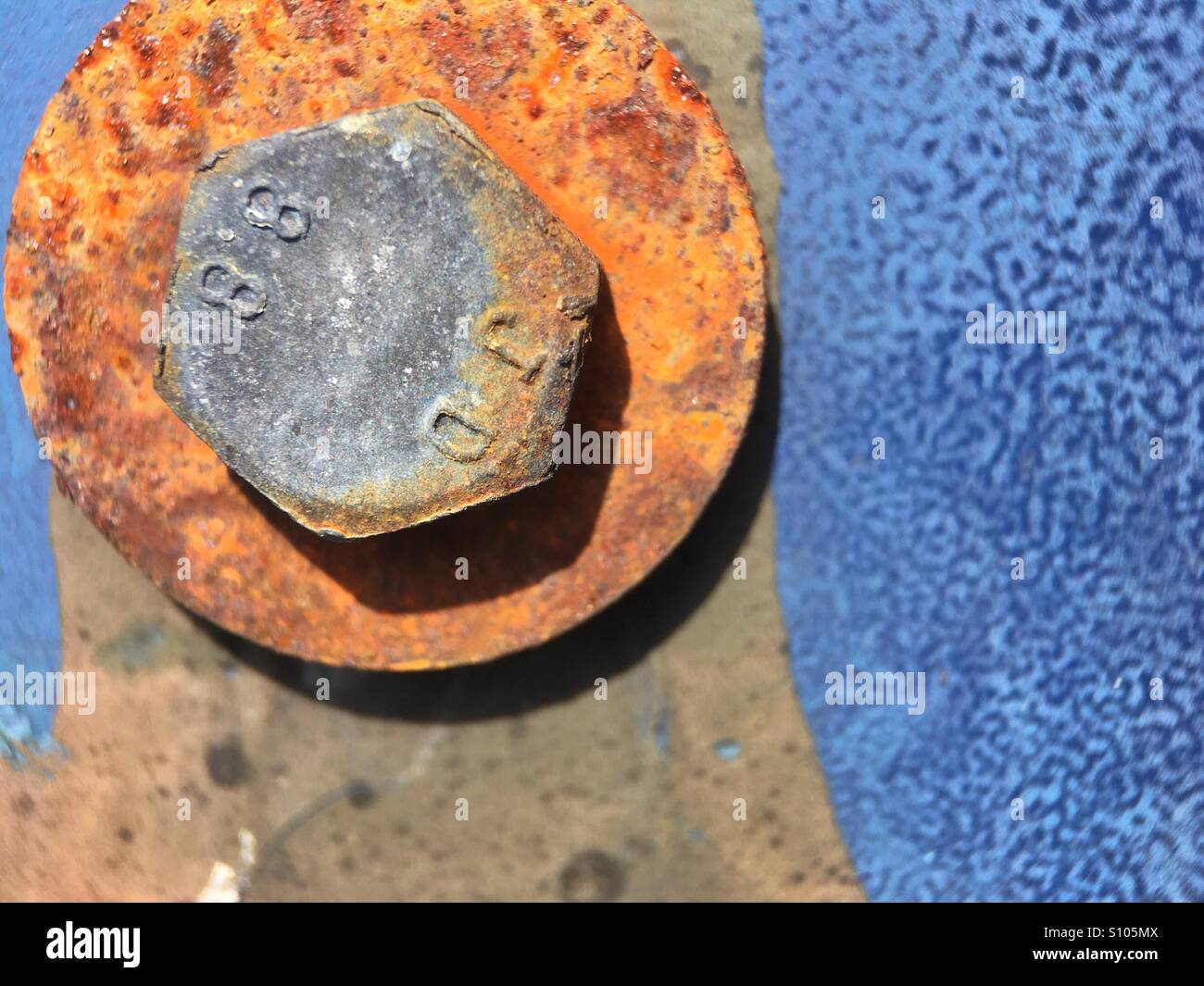 Bolt and washer fixing - Smartphone Captured Stock Image