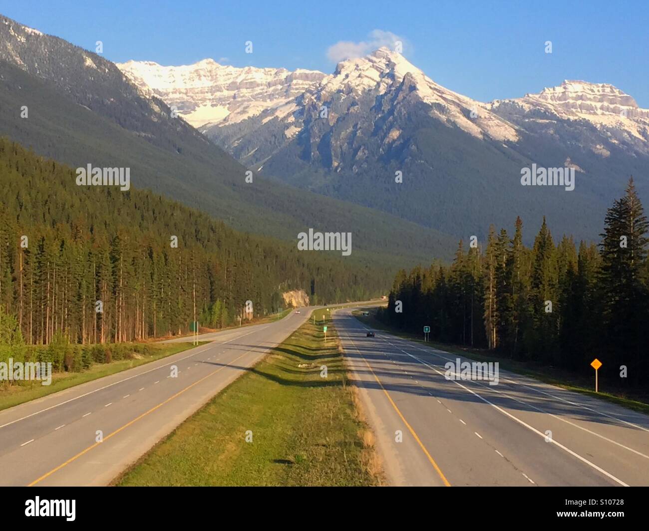 Highway to the Rocky Mountains - Smartphone Captured Stock Image