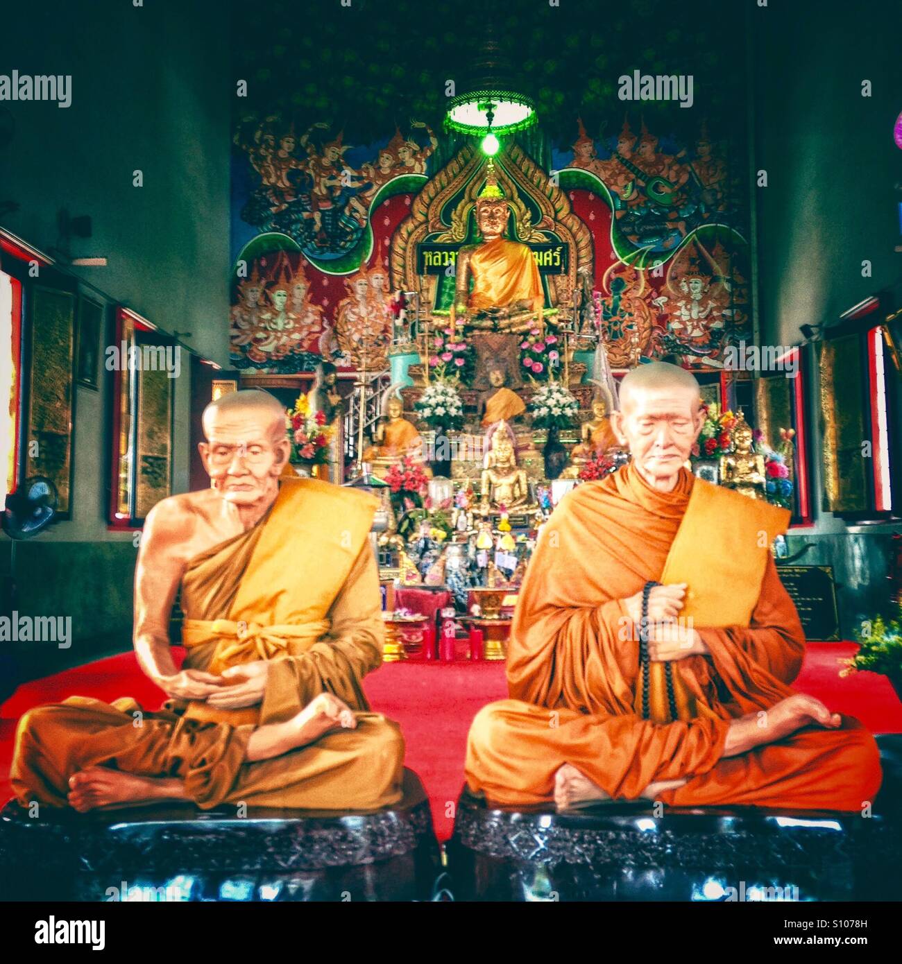 Buddhist temple in Bangkok, Thailand Stock Photo