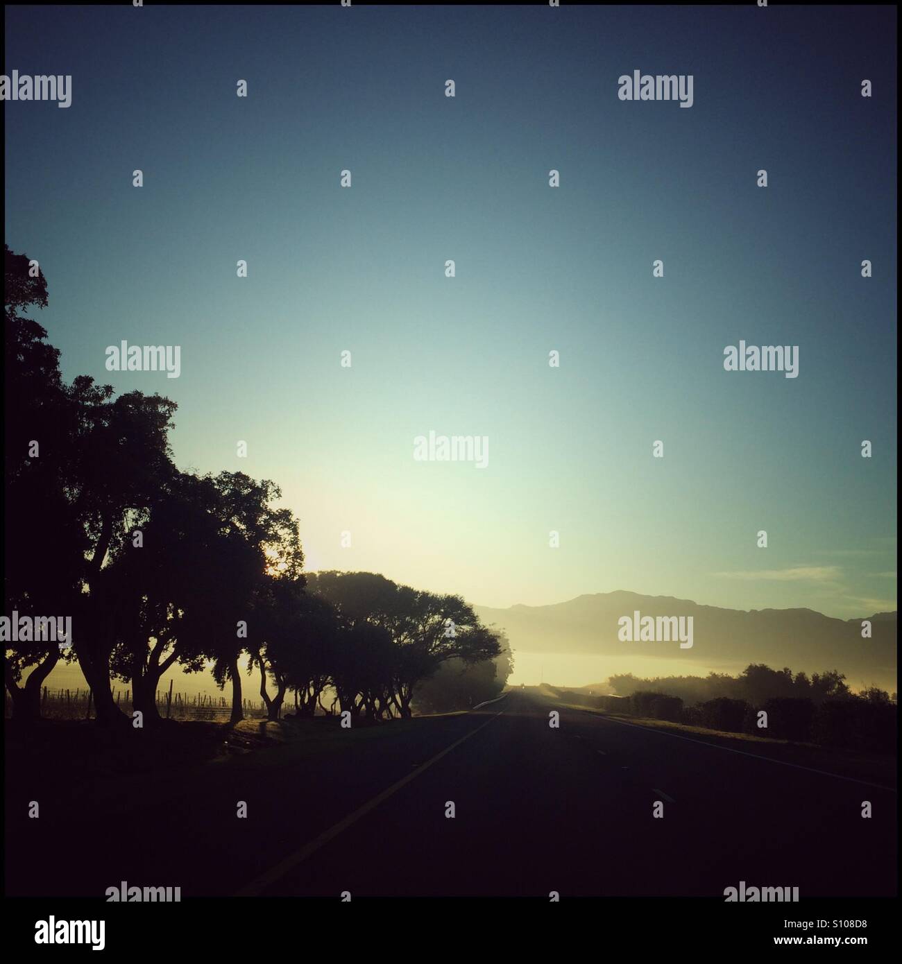 Driving along the N1 in the Western Cape, South Africa. - Smartphone Captured Stock Image