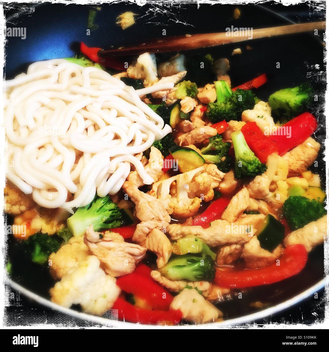 Stir fry in the wok Stock Photo - Alamy
