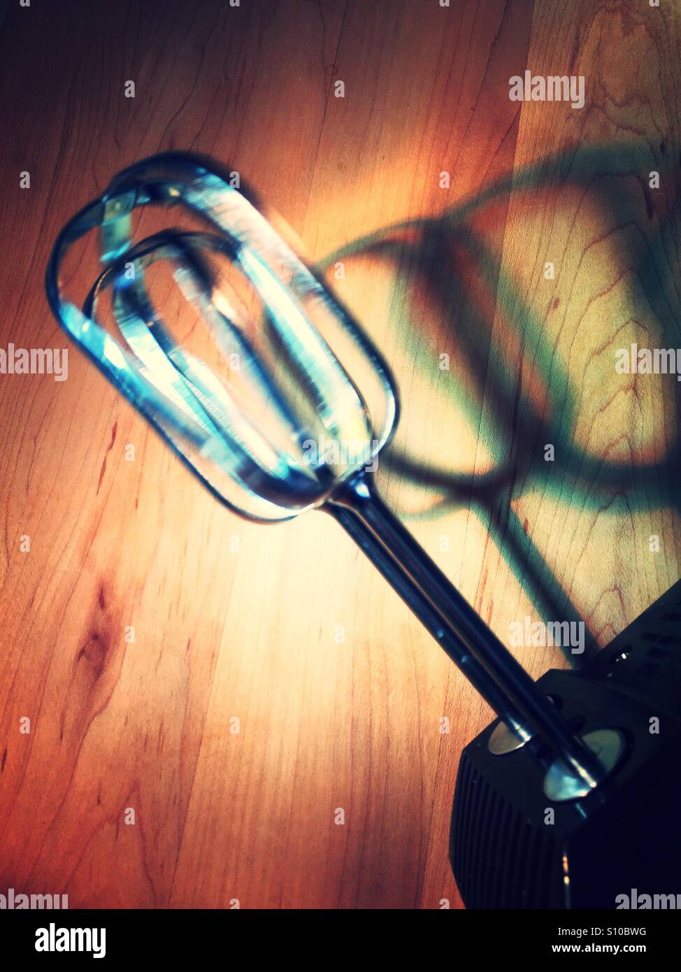 Blades rotating on a vintage electric mixer Stock Photo Alamy