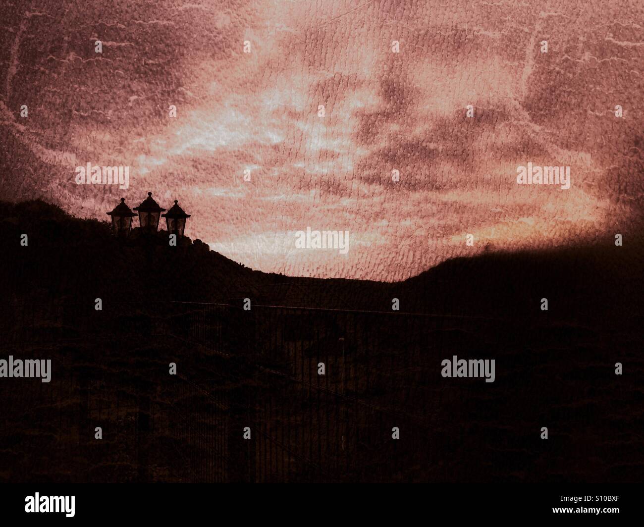 Red sunset - Smartphone Captured Stock Image