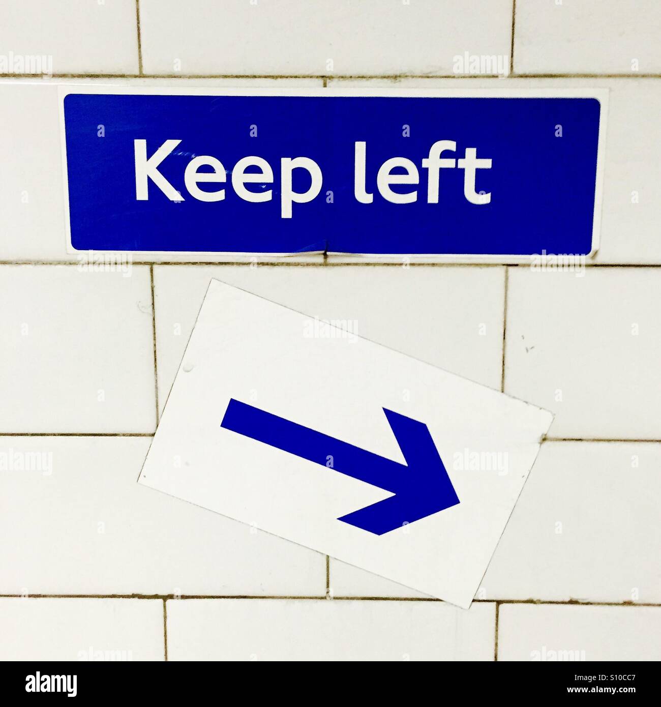 Keep left Stock Photo