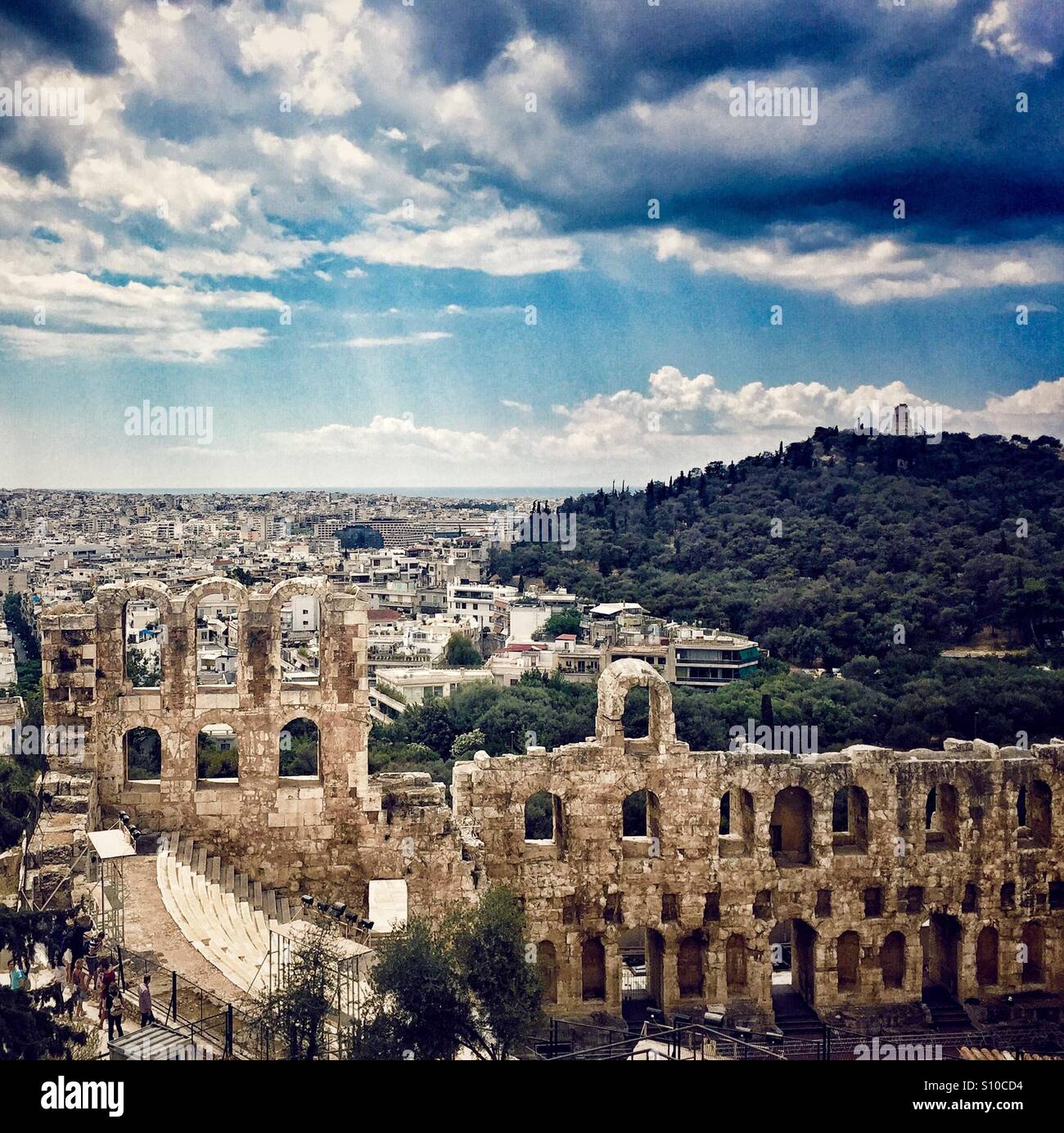 Odeon Of Herodes Atticus, Acropolis Of Athens Stock Photo - Alamy