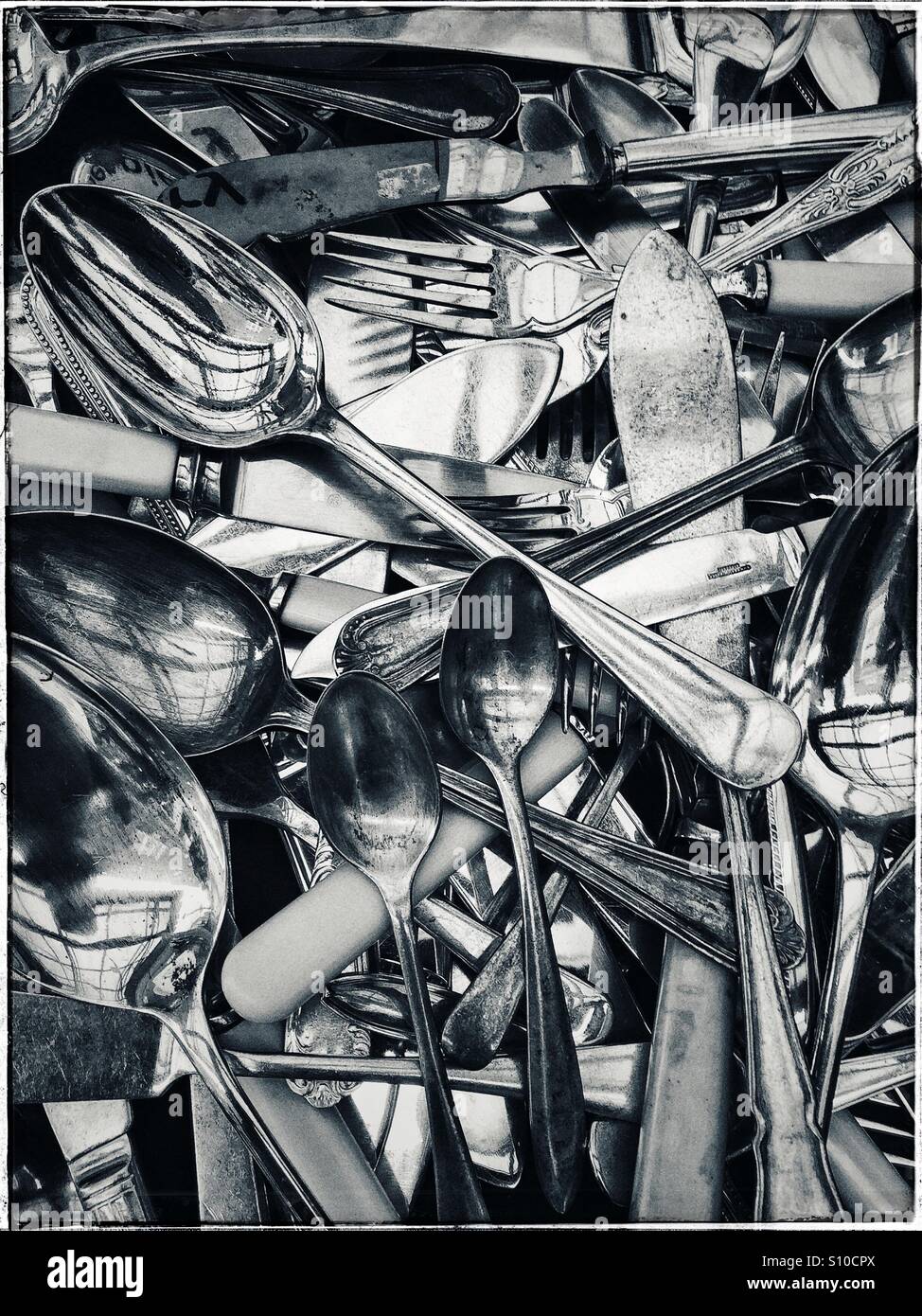 Silverware cutlery - Smartphone Captured Stock Image