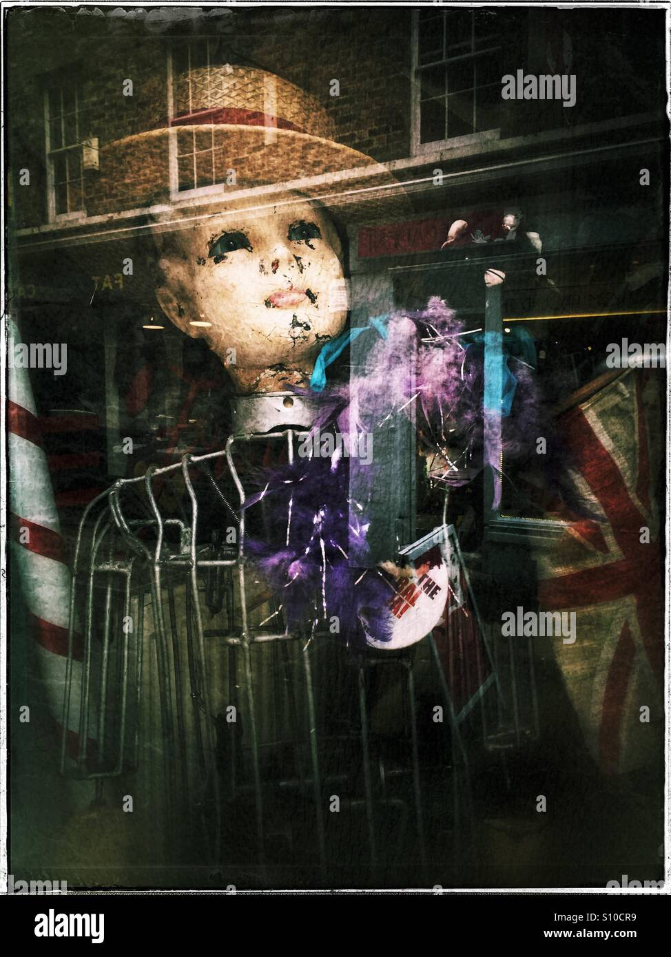 Mechanical Victorian life size doll - Smartphone Captured Stock Image