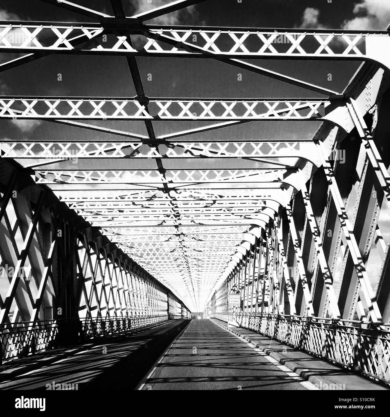 Bridge in France in black and white - Smartphone Captured Stock Image