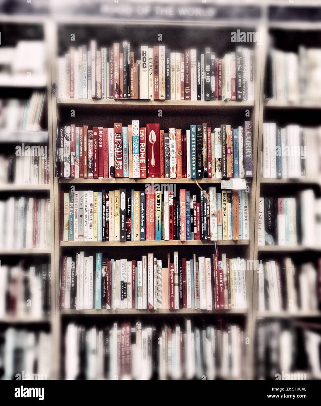 Books on display in a bookshop. - Smartphone Captured Stock Image