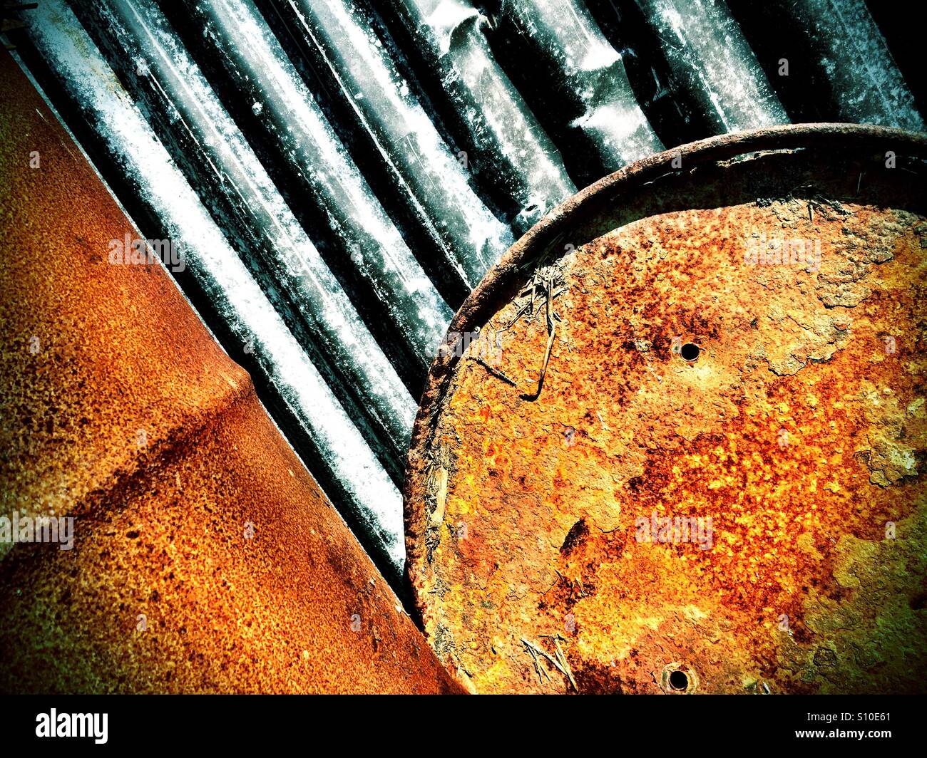 Rusty metal texture - Smartphone Captured Stock Image