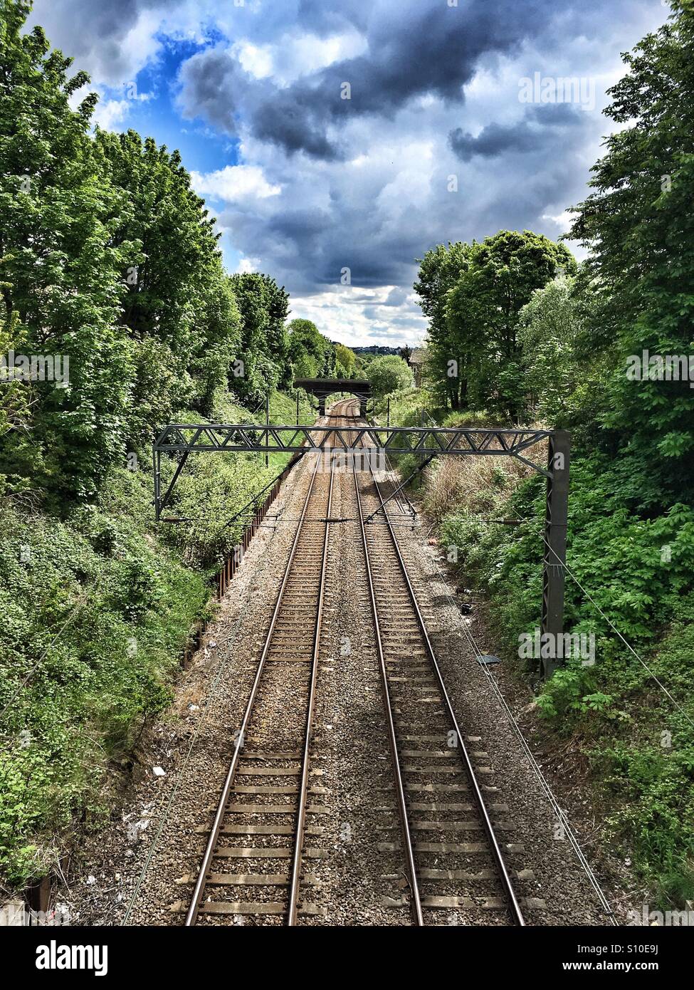 Railway line - Smartphone Captured Stock Image