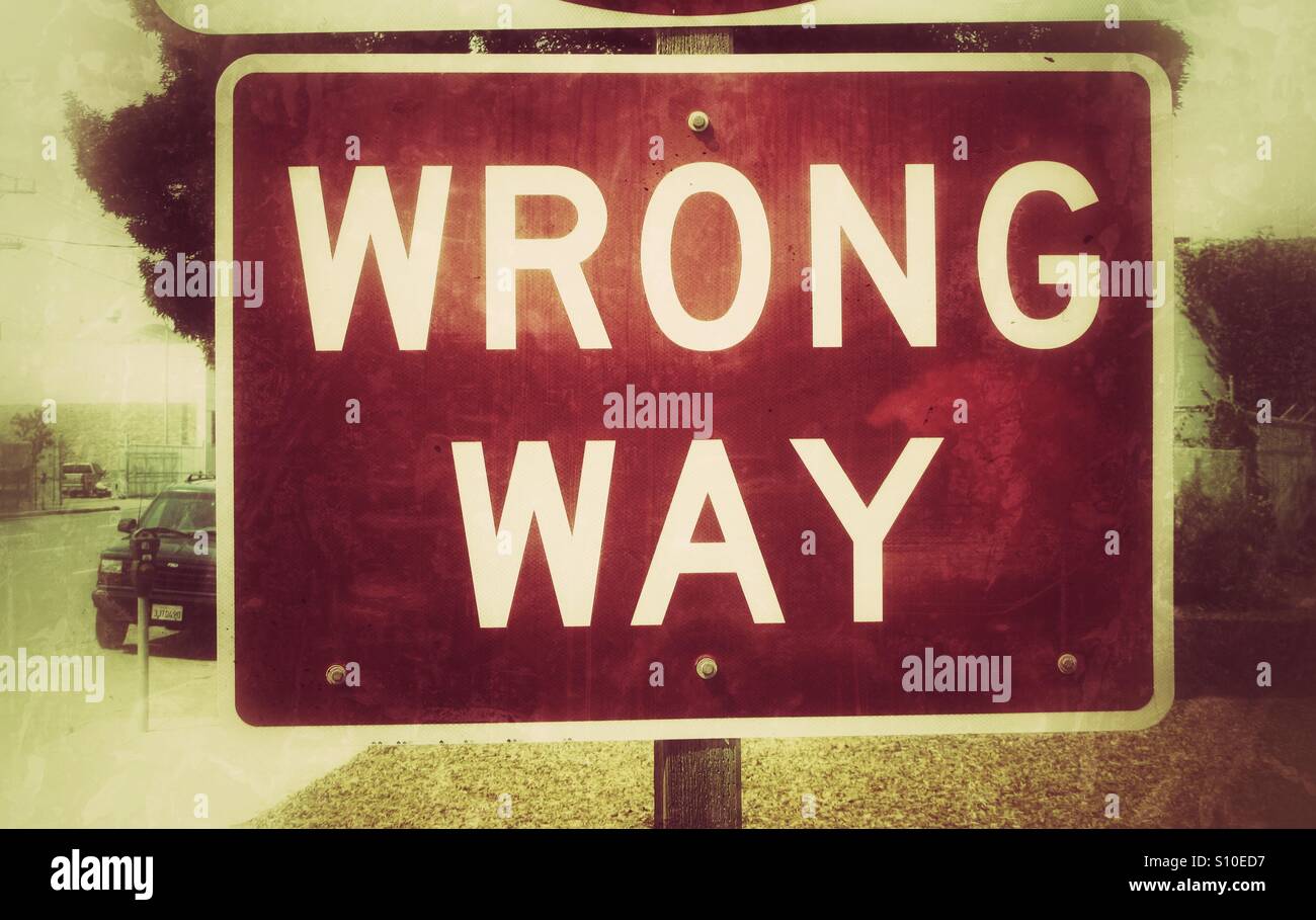 Wrong Way - Smartphone Captured Stock Image