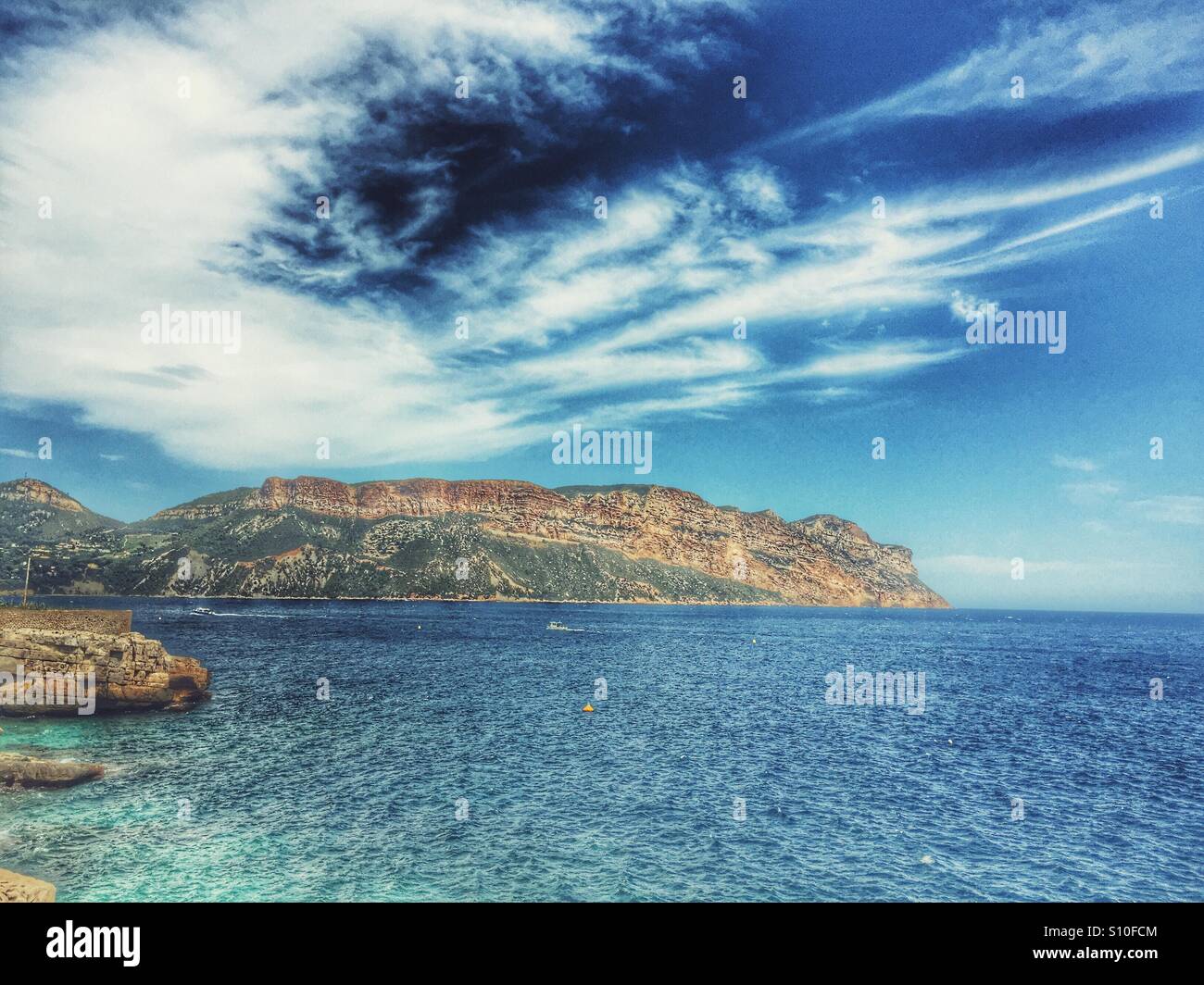 Cassis cliffs France - Smartphone Captured Stock Image