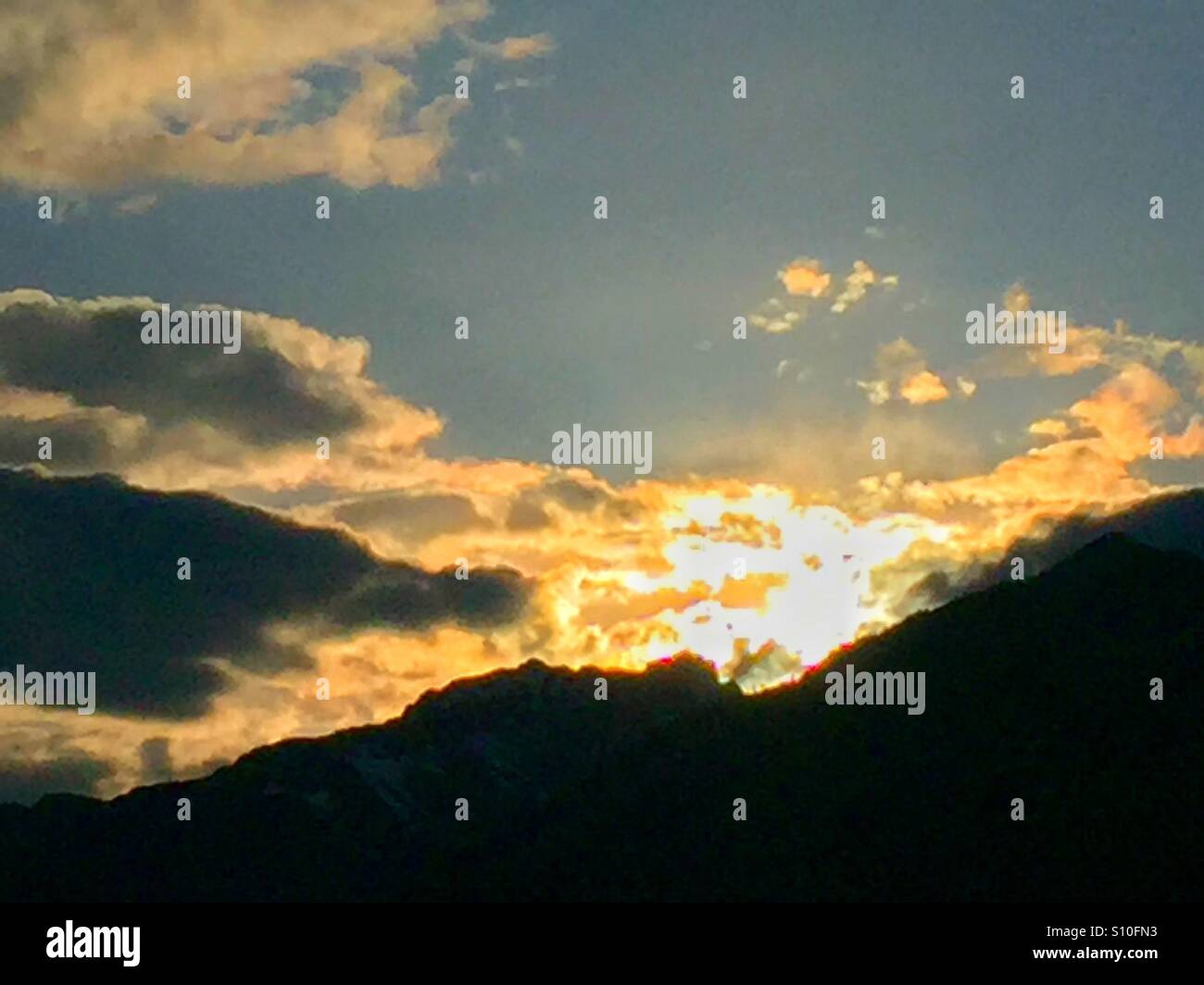 Rocky Mountain sunset Stock Photo - Alamy