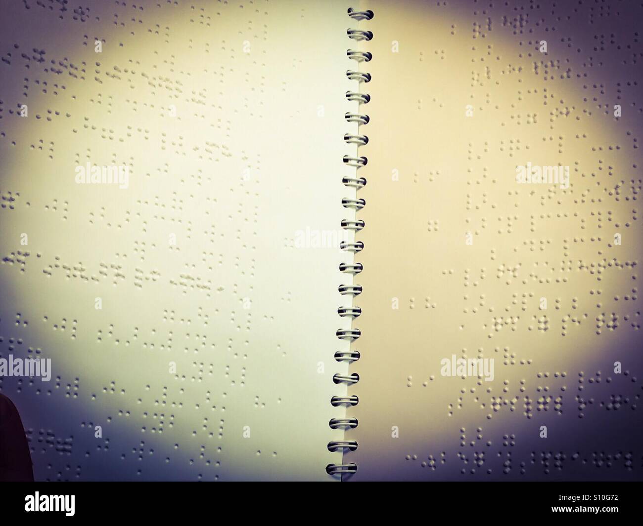 Music score for piano in Braille. By a deaf composer. Touch. Feel. See in your mind’s eye. - Smartphone Captured Stock Image