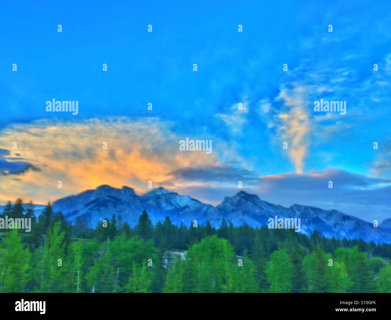 Alberta sunset - Smartphone Captured Stock Image