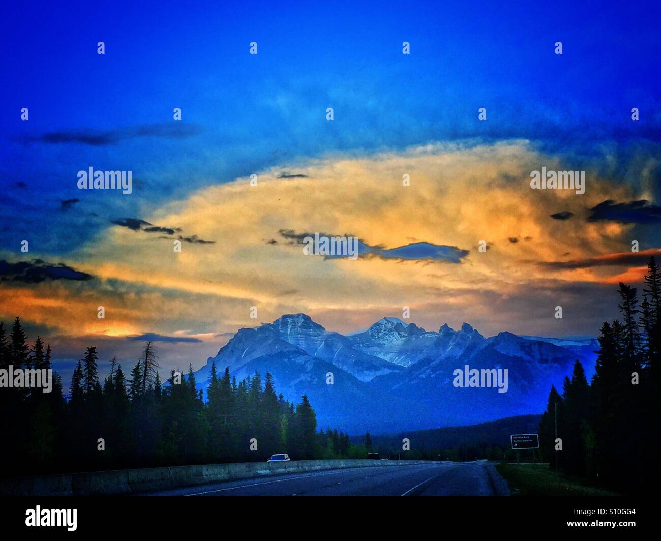 Sunset mountain - Smartphone Captured Stock Image