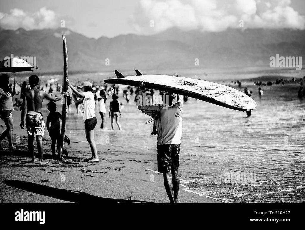 Summer at Baler beachfront Stock Photo