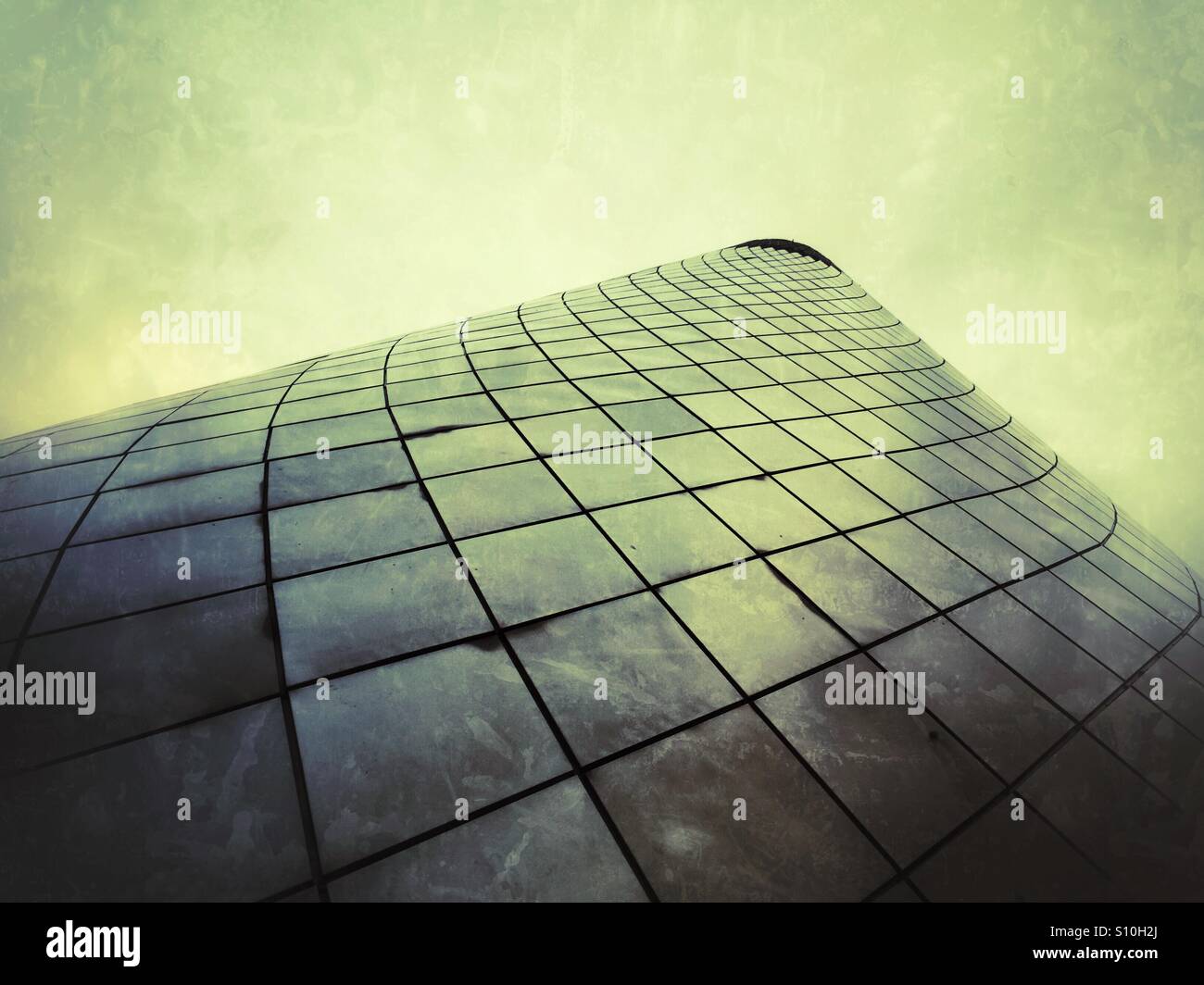 Modern architecture of the Museum of Glass in Tacoma WA - Smartphone Captured Stock Image