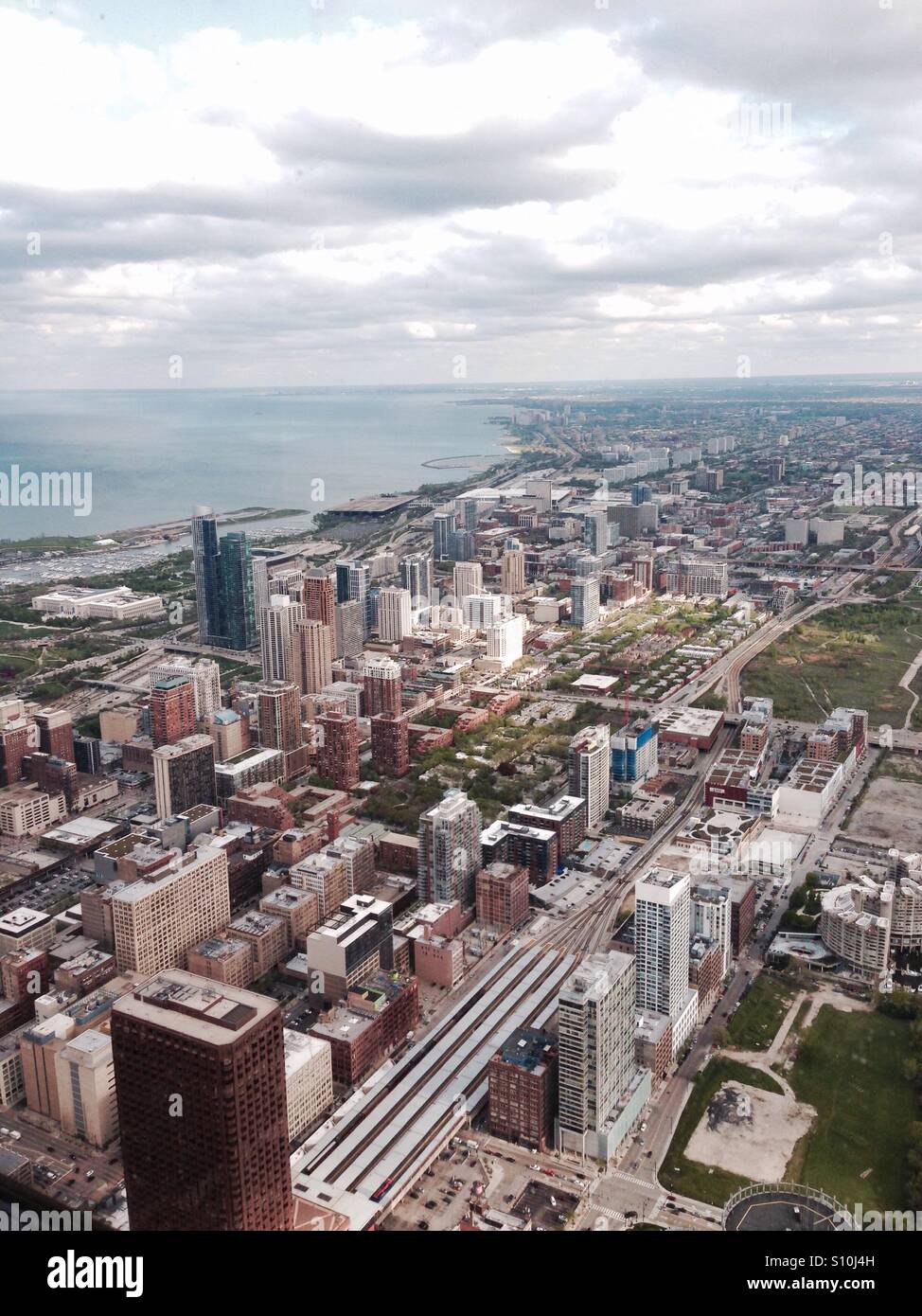 Chicago, Illinois from Sears tower. Stock Photo