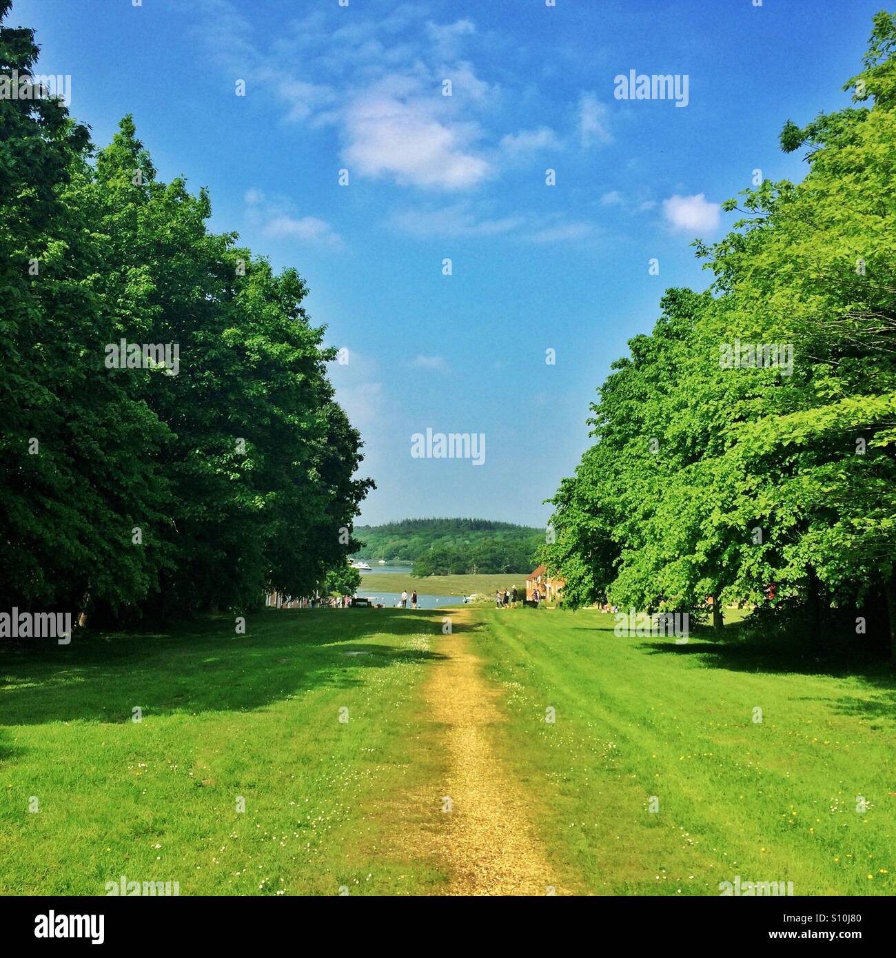 Path to Buckler's Hard in Hampshire England UK - Smartphone Captured Stock Image