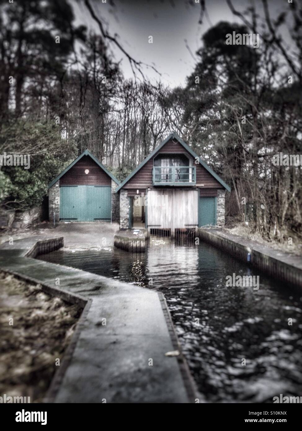 Boat house on lake Windermere Stock Photo Alamy
