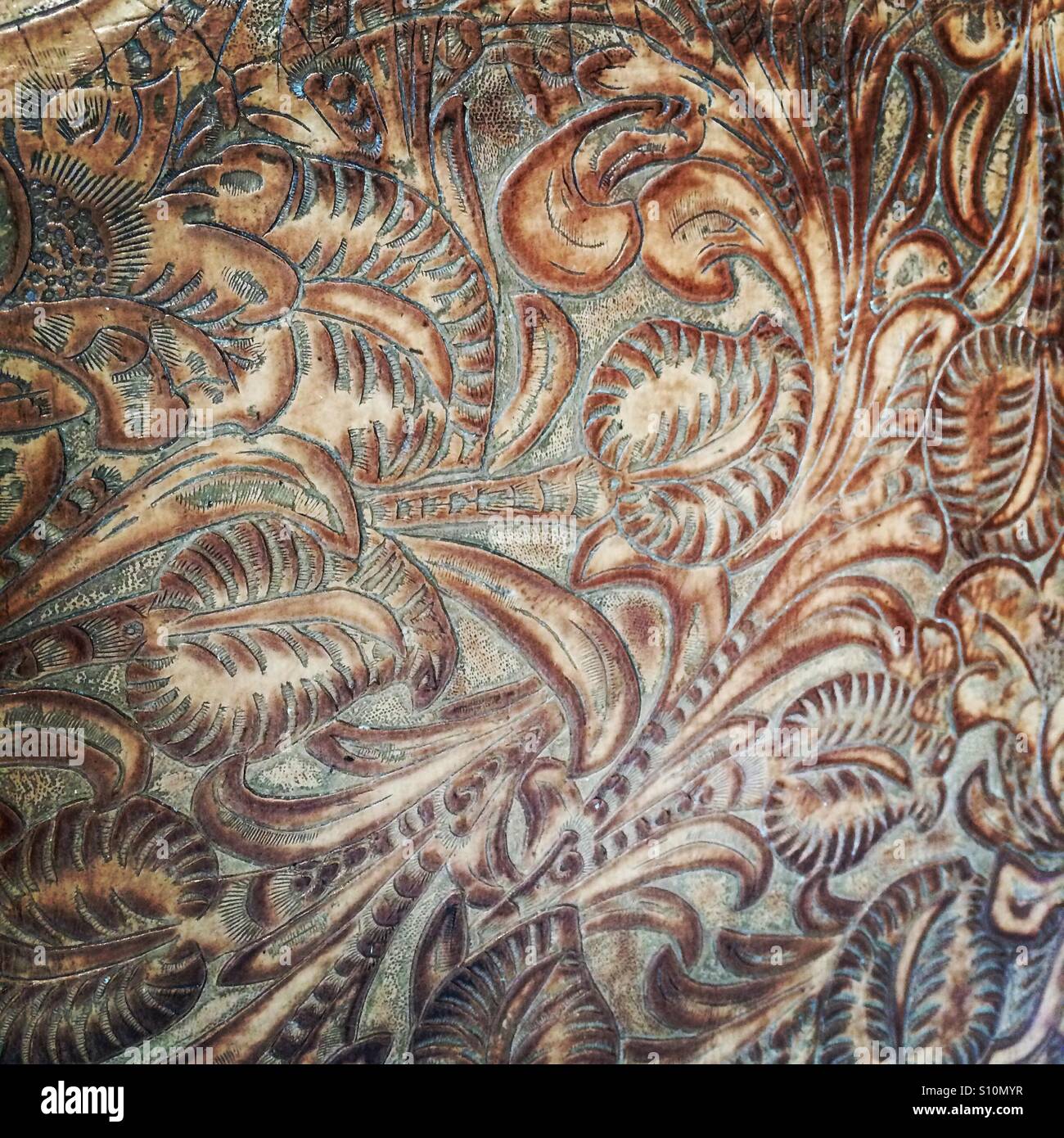 Hand Tooled Leather Stock Photo - Download Image Now - Leather