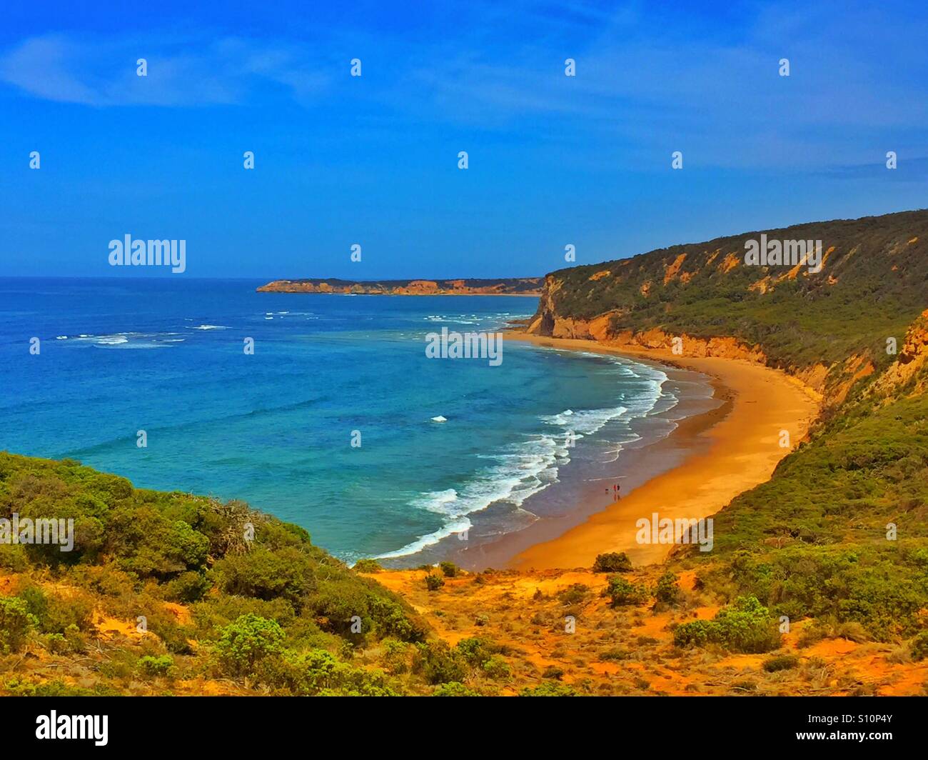 Beach on Apollo Bay in Victoria, Australia - Smartphone Captured Stock Image