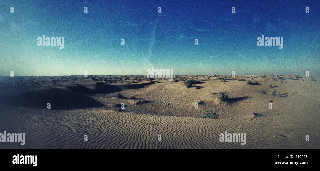 Panoramic View of Desert Sand - Smartphone Captured Stock Image