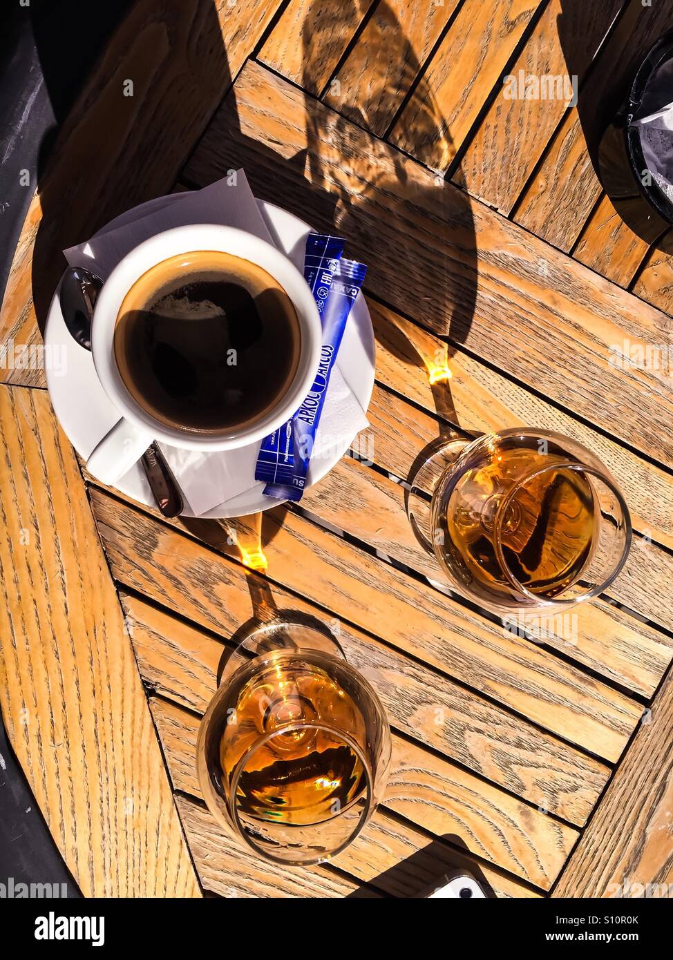 Cognac and coffee Stock Photo Alamy