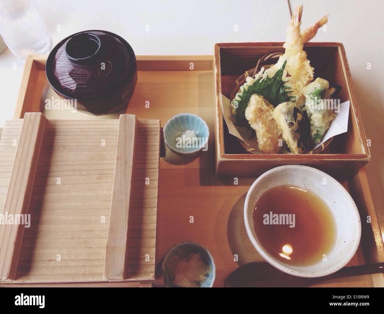 Tempura sushi bowl set, Nara, Japan Stock Photo Alamy