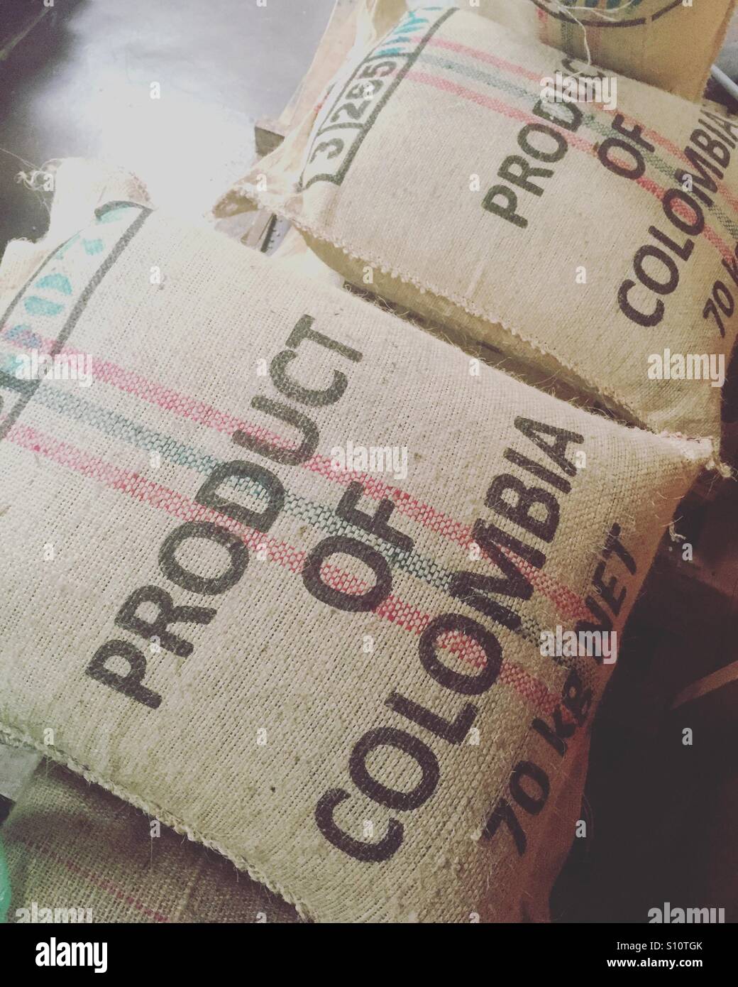 Colombian green coffee beans Stock Photo Alamy