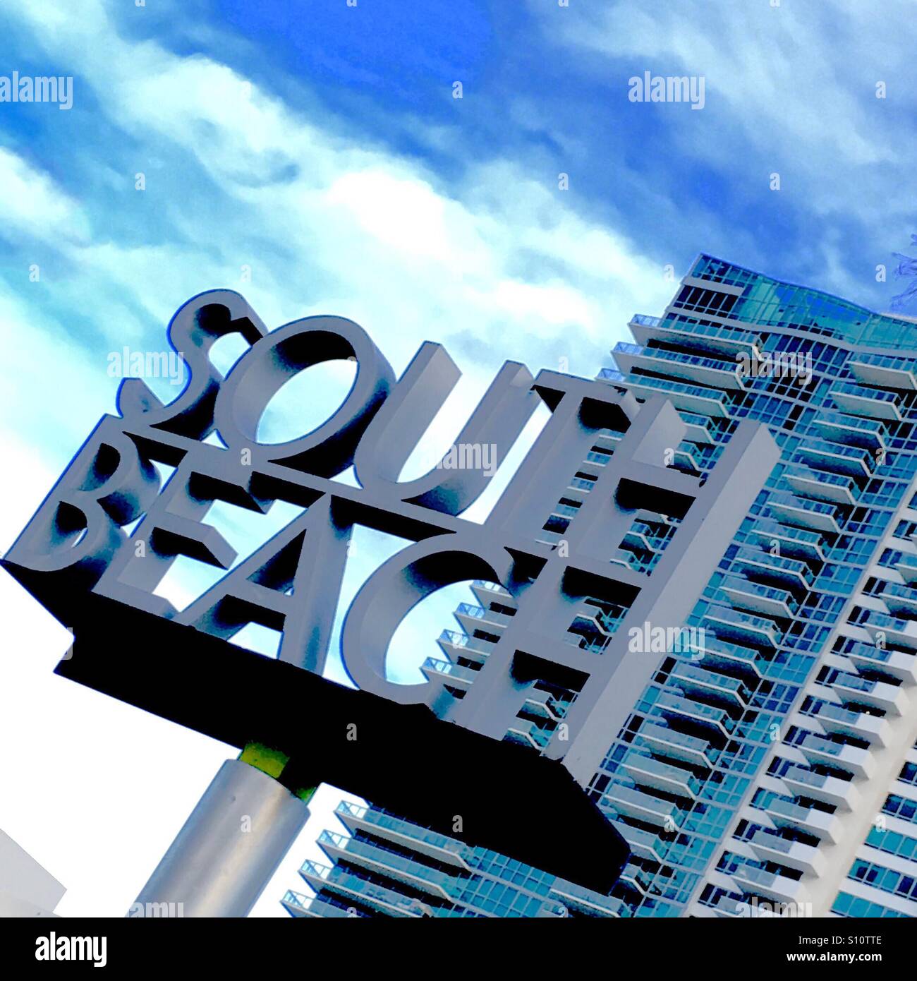 South Beach signage - Smartphone Captured Stock Image