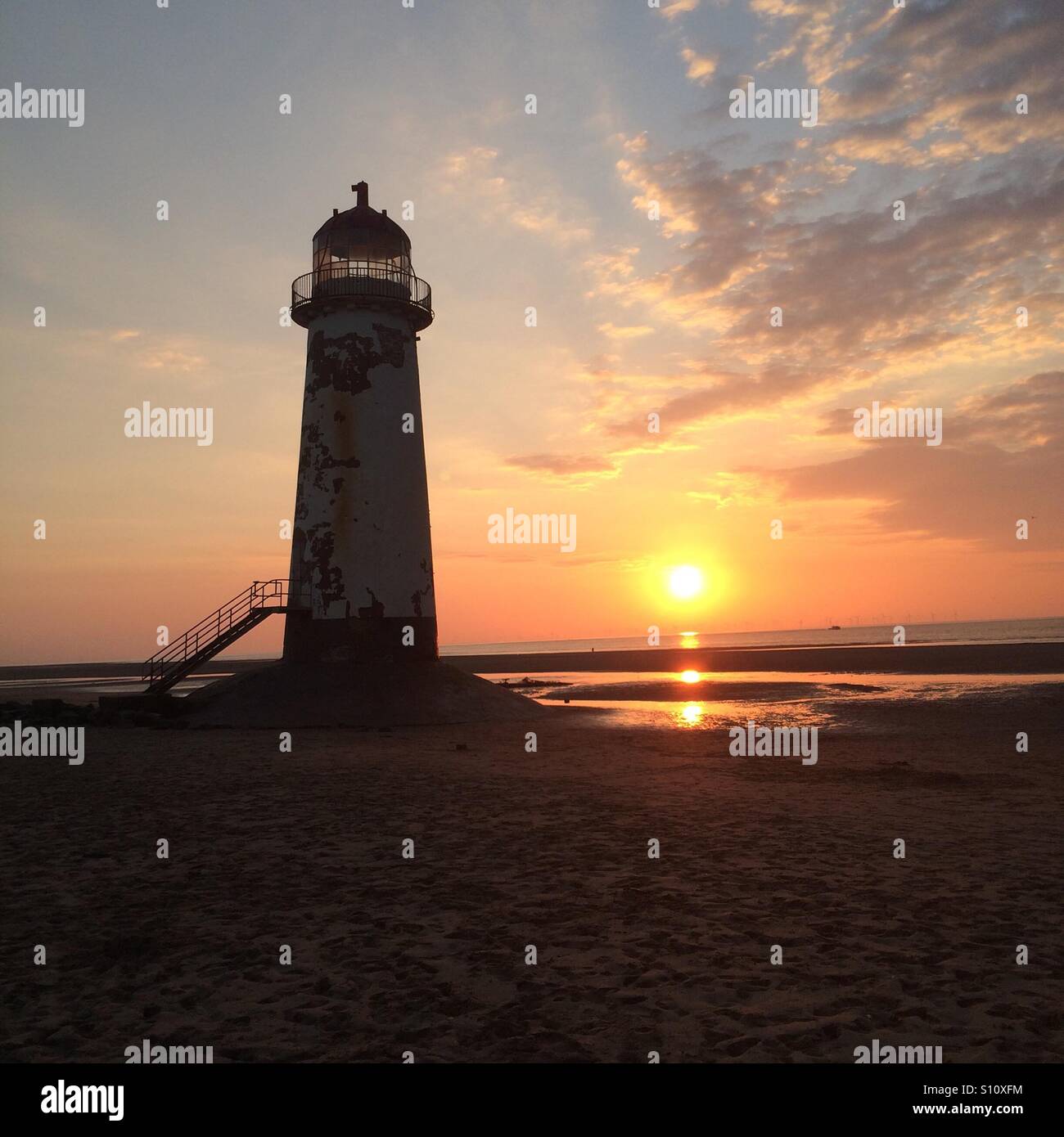 Sunset at the beach - Smartphone Captured Stock Image