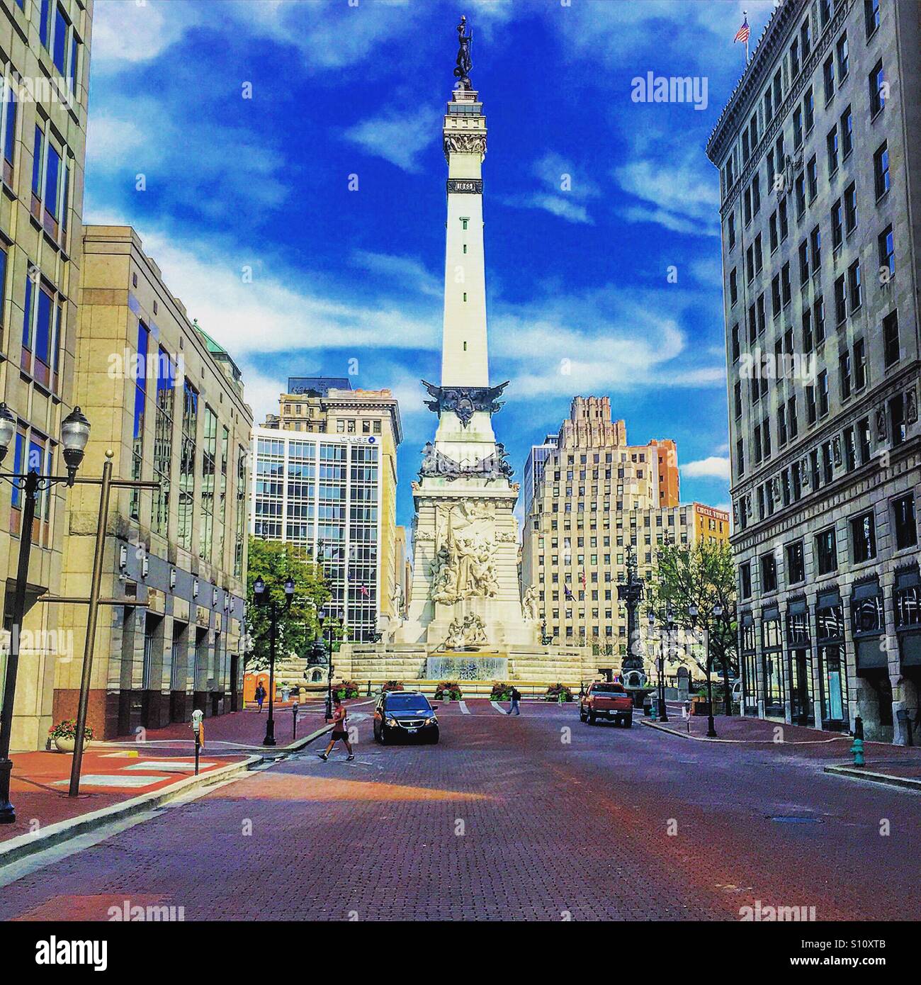 Soldiers and sailors monument Stock Photo