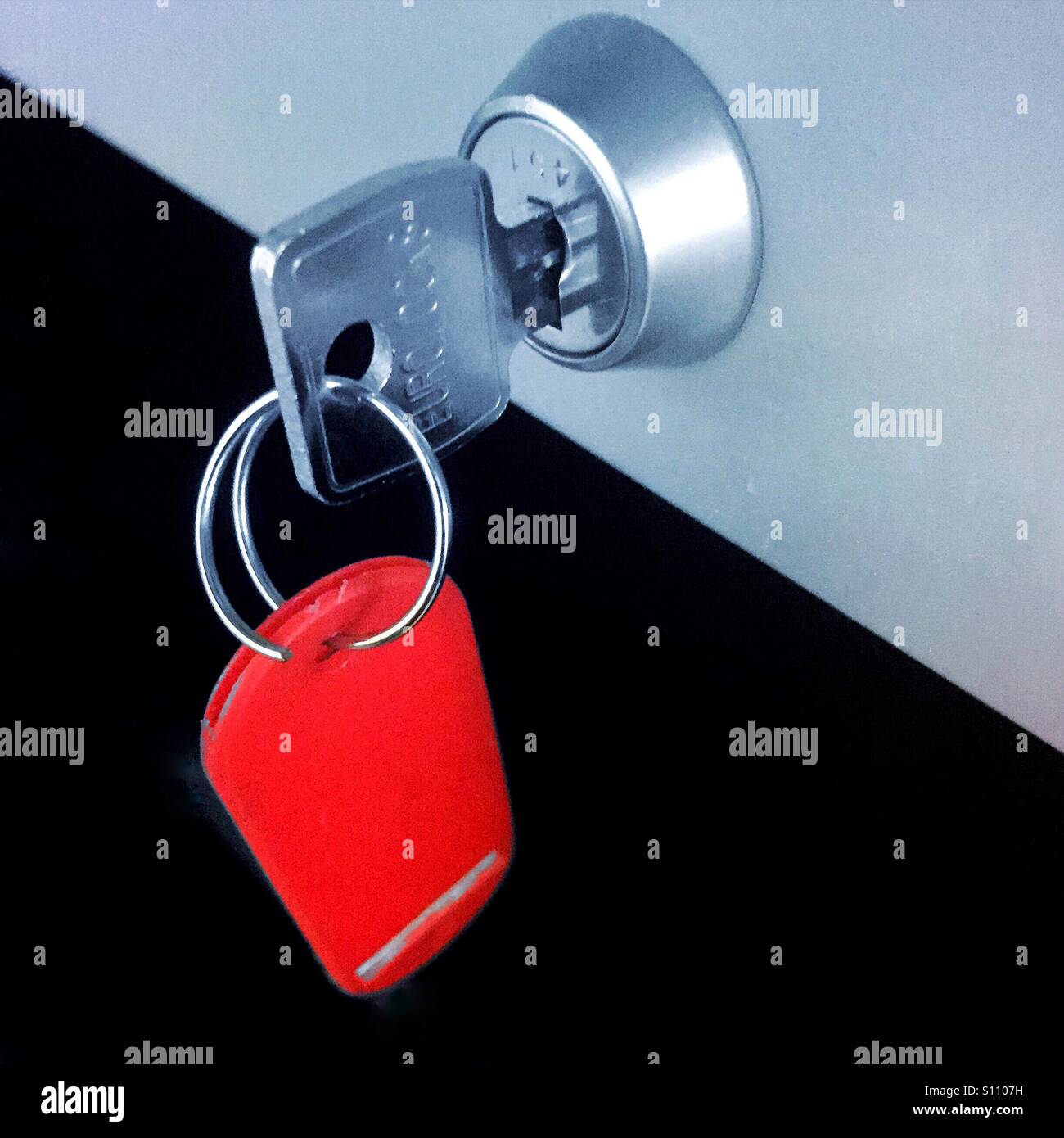 The red key hanger - Smartphone Captured Stock Image